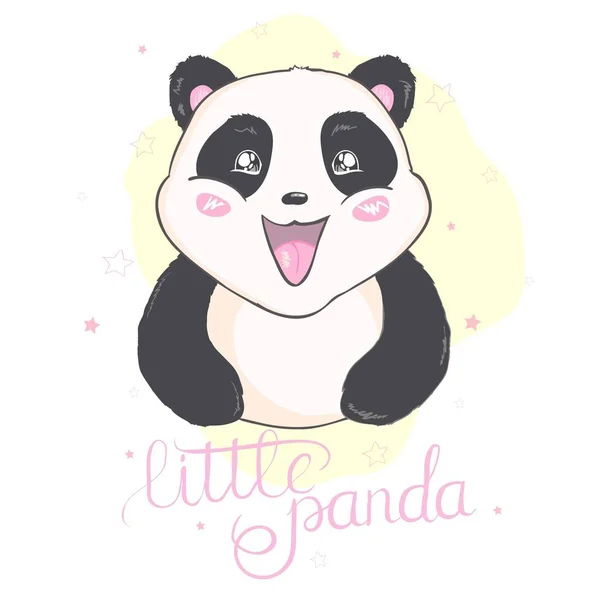 Bonito Panda Vector ilustração — Vetor de Stock