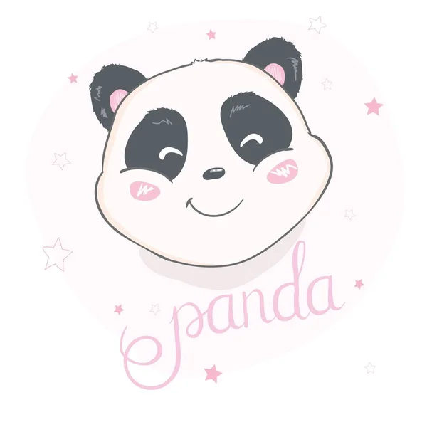 Bonito Panda Vector ilustração — Vetor de Stock