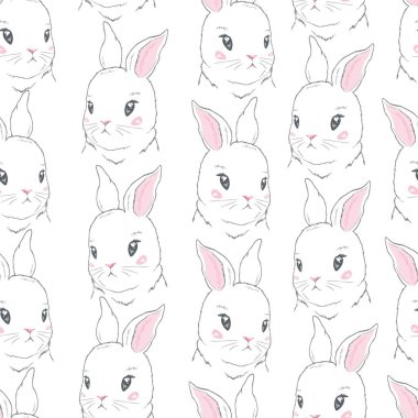 Sevimli tavşan yüzü. Sorunsuz duvar kağıdı