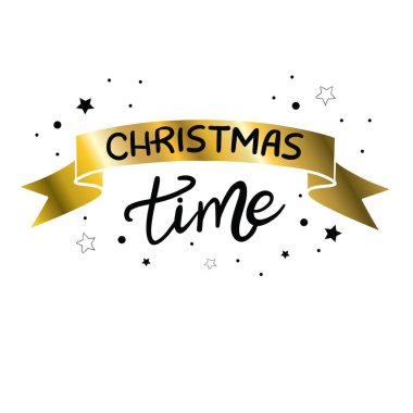 Noel zamanı altın siluetleri işaretliyor. Vektör izole edilmiş altın simgesi.