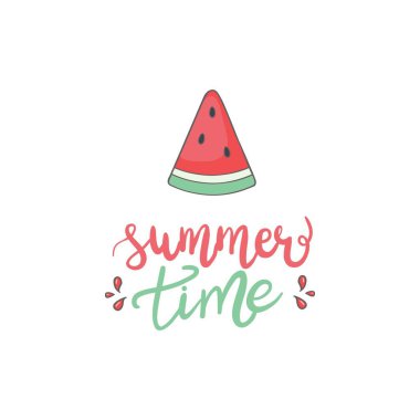 Vektör dilimi karpuz. Çiftlik pazarı menüsü için meyve illüstrasyonu. Sağlıklı gıda tasarımı