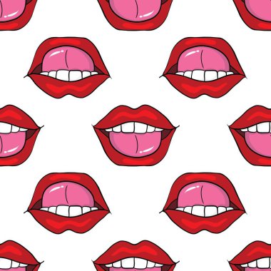 Beyaz arka planda ruj izi olan kusursuz bir iz. Vektör arkaplanı