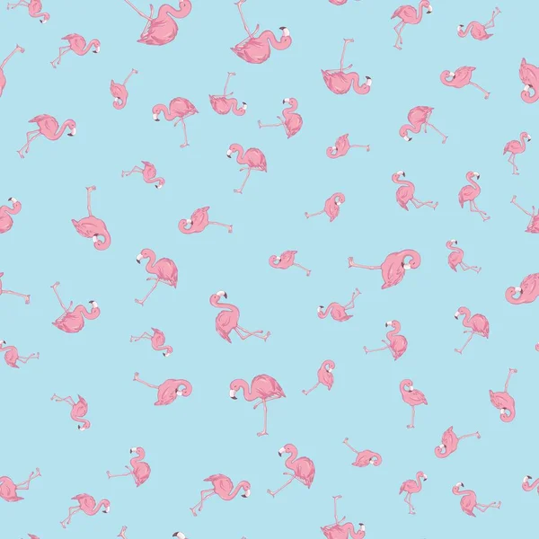 Naadloos Flamingo Patroon Flamingo Vector Achtergrond Ontwerp Voor Stof Decor — Stockvector