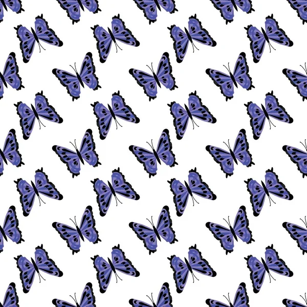 Vektorový Motýlí Vzor Abstraktní Hladké Pozadí — Stockový vektor
