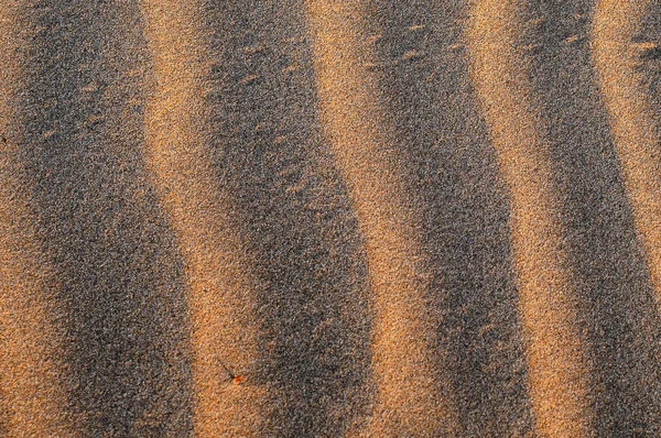 Κυματισμούς Στην Άμμο Παραλία — Φωτογραφία Αρχείου