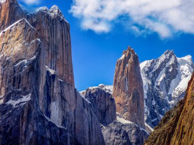 Trango Kuleleri, Pakistan'ın kuzeyinde, Gilgit-Baltistan'da bulunan kaya kuleleri familyasından bir kuledir. Towers dünyanın en büyük kayalıkları ve en zorlu kaya tırmanışı bazı sunuyoruz
