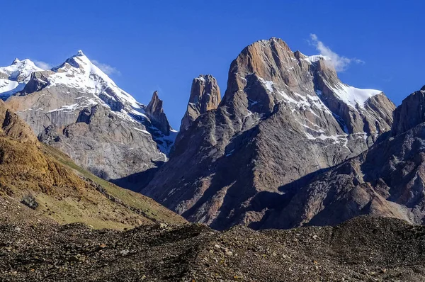 Felsberge Karakorum Wüten Der Nähe Des Gipfels — Stockfoto