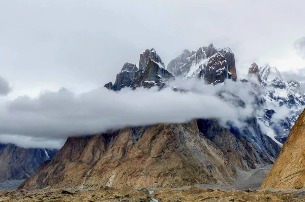 Las Torres Trango Son Una Familia Torres Roca Situadas Gilgit — Foto de Stock