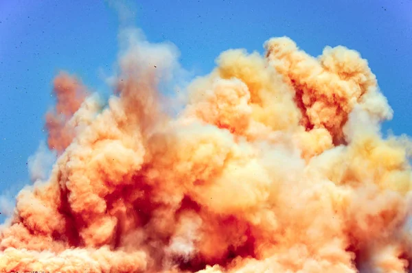 Staubwolken Nach Der Detonation Bergbau — Stockfoto