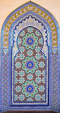 Büyük Cami Sultan Qaboos 'ta benzersiz Islam mermer fayans mozaik sanat çalışmaları