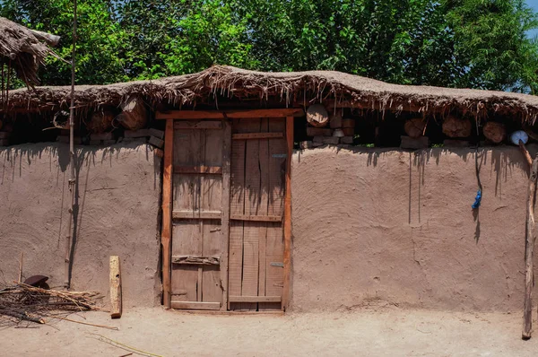 Frente Tradicional Casa Barro Desierto Thar —  Fotos de Stock