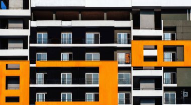 modern binanın ön görünüm 