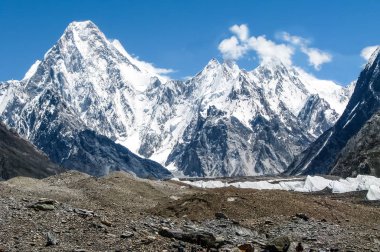 Karakoram dağları aralığında Concordia zirvesinin görünümü 
