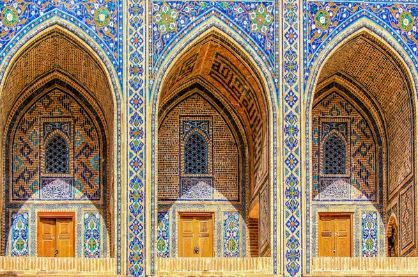 Unique Architecture Islamic Mosaic Pattern Samarkand — Stock Photo, Image