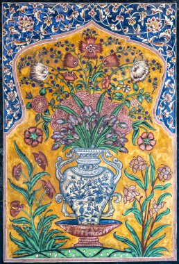 Lahor 'daki tarihi Vezir Han camisindeki İslami sanat eserleri