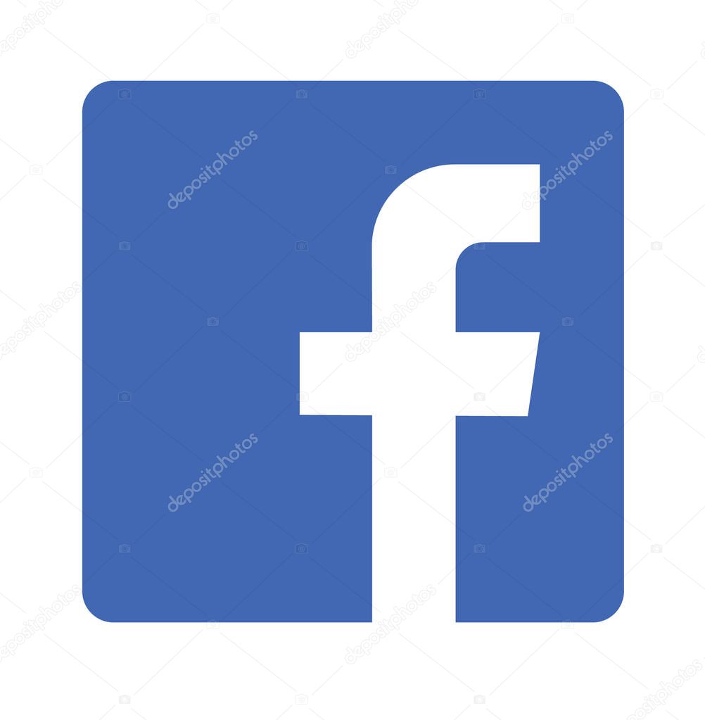 TERNOPIL, UKRAINE - NOVEMBER 24, 2018: Facebook logo Vector illustration Facebook icon