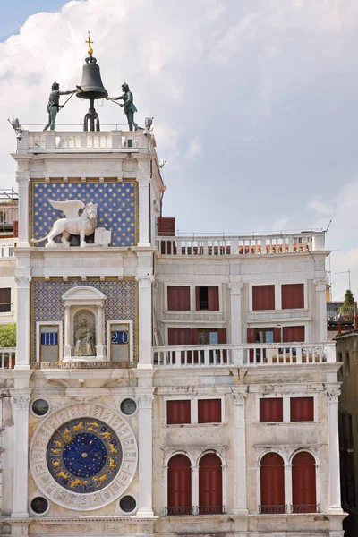 Antika Klockan Torre Dell Orologio Torget San Marco Venedig Italien — Stockfoto