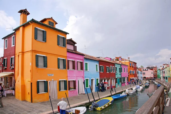 Burano Italia Abril 2018 Casas Coloridas Isla Burano Mayo 2010 —  Fotos de Stock