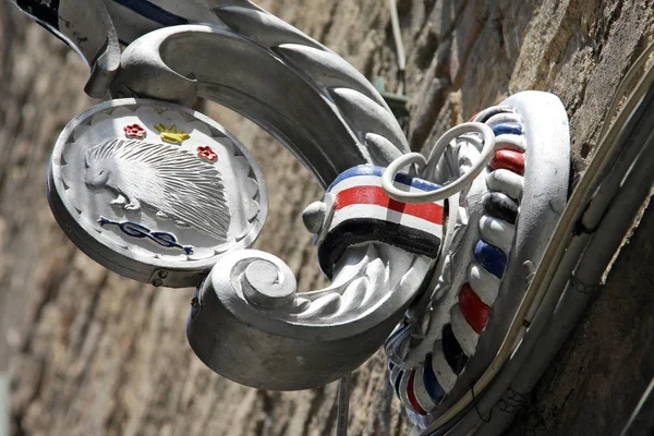 Banners Som Del Palio Siena Toscana Italien — Stockfoto