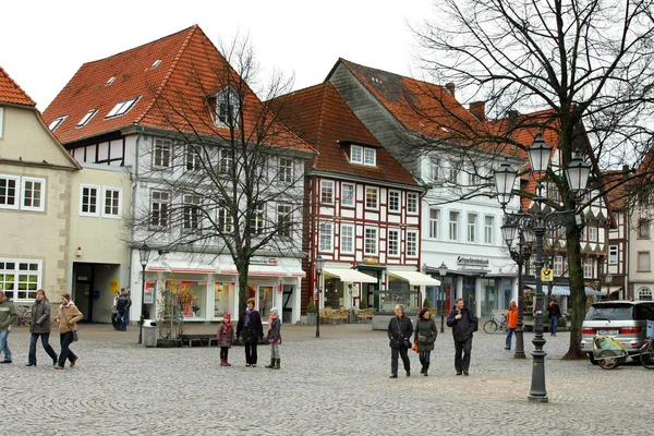 Гамелн Германия Марта 2009 Уличная Сцена Hamelin Германия — стоковое фото