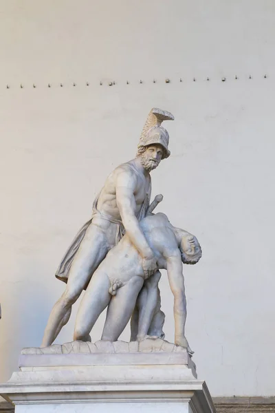 Florence Italie Août 2018 Sculpture Patroclus Menelaus Est Située Florence — Photo