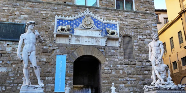 Florencia Italia Agosto 2018 Copia Estatua Miguel Ángel David Florencia — Foto de Stock