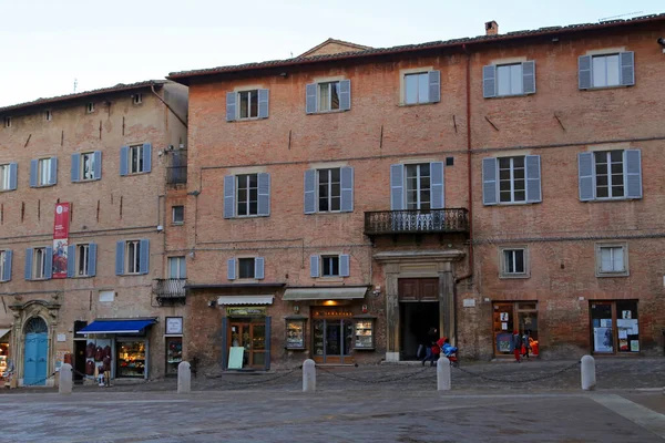 Urbino Italia Ianuarie 2019 Piața Renașterii Crăciun Orașul Urbino Situl — Fotografie, imagine de stoc