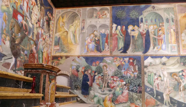 Urbino Olaszország 2019 Március Krisztus Életének Csodálatos Freskói Urbinói San — Stock Fotó