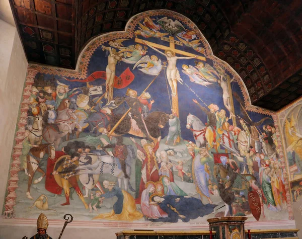 Urbino Italia Marzo 2019 Crucifixión Jesús Oratorio San Giovanni Battista — Foto de Stock