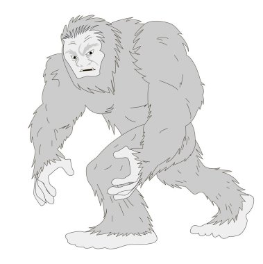 Yeti, kardan adam kibar ve neşeli çalışır. 