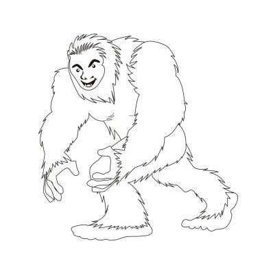 Yeti, kardan adam kibar ve neşeli çalışır. 