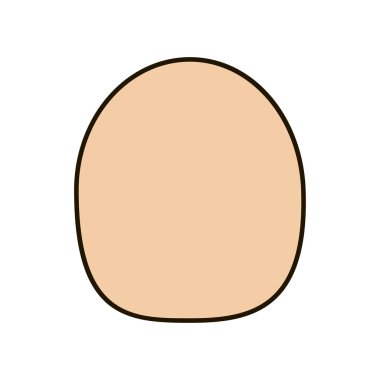 yüz siyah kontur vektör ile farklı şekil simgesinin