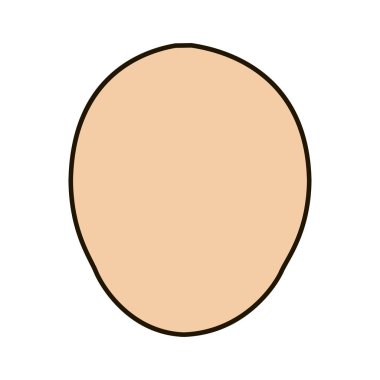 yüz siyah kontur vektör ile farklı şekil simgesinin