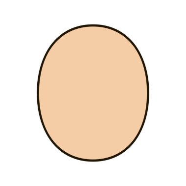 yüz siyah kontur vektör ile farklı şekil simgesinin