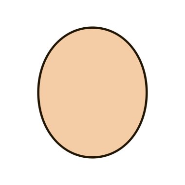 yüz siyah kontur vektör ile farklı şekil simgesinin