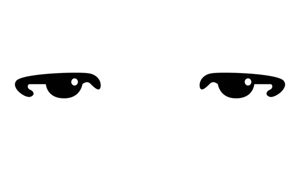 白い背景の上にかわいい目の漫画のアイコン — ストックベクタ