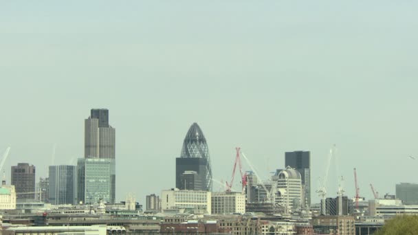 Londons Skyline Dagtid — Stockvideo