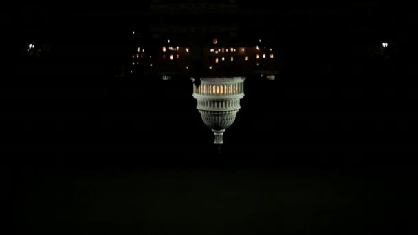 反省とアメリカ合衆国の首都は夜に傾き — ストック動画
