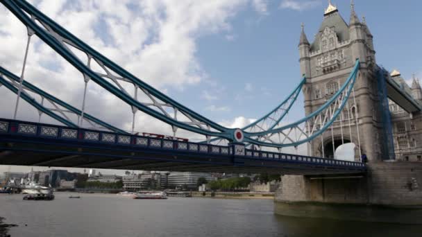 Puente Torre Río Támesis Londres — Vídeos de Stock