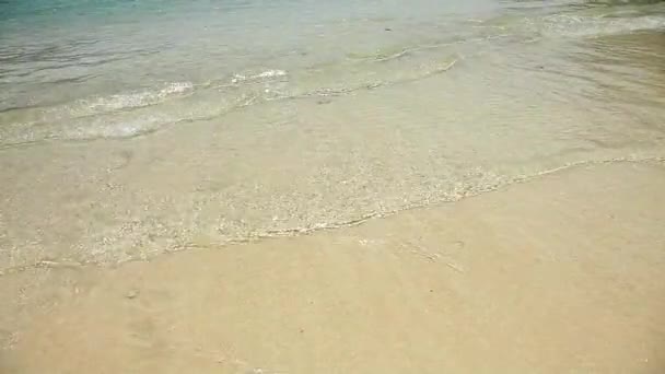 Small Waves Sandy Shore Perhentian Besar Malaysia — Stock Video