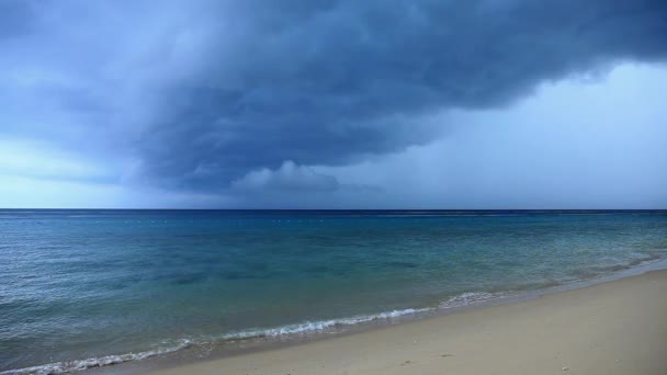 Nuvens Tempestade Trovão Praia Petani Ilhas Perhentianas Malásia — Vídeo de Stock