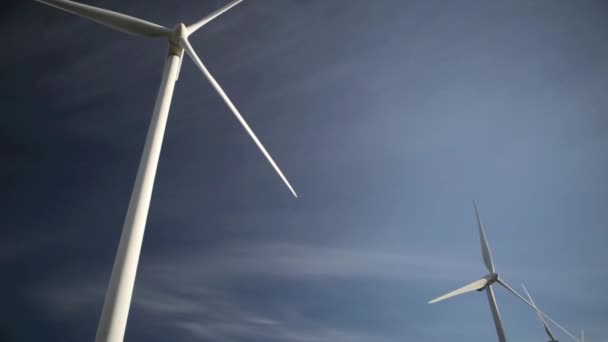 Windpark Overdag Tarifa Spanje — Stockvideo