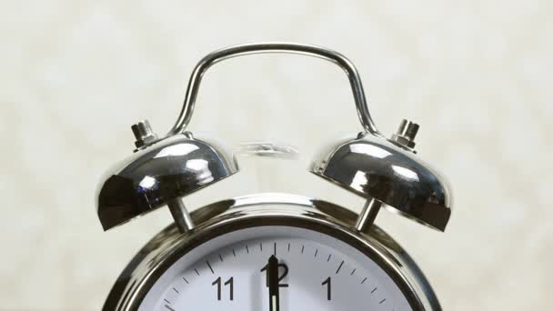 Ringing Alarm Clock Close — Stock Video
