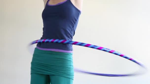 Ezzel Pilates Spinning Műanyag Karika — Stock videók