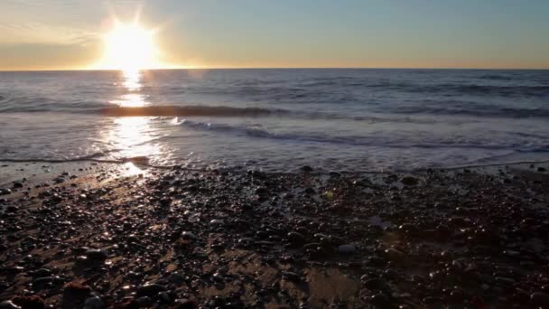 Festői Kilátással Kavicsos Strandtól Marbella Spanyolország — Stock videók