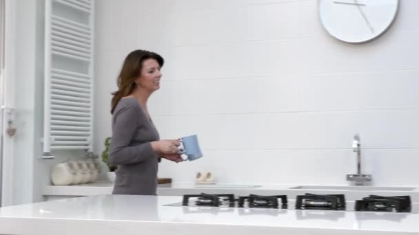 Couple Having Breakfast Reading Newspapers — Stock Video