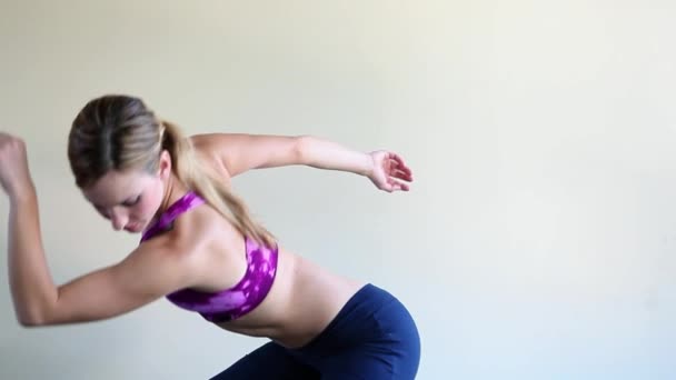 Frauen Machen Pilates Studio — Stockvideo