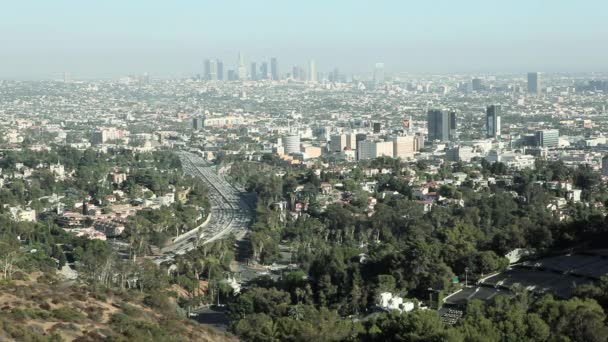 Pohled Hollywood Hills Centrum Los Angeles Kalifornie Usa — Stock video