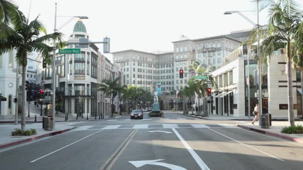 Rodeo Drive Beverley Hills Los Angeles County Kaliforniya Abd — Stok video