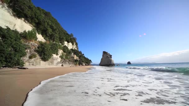 Whanganui Hei Kathedraal Cove Nieuw Zeeland — Stockvideo